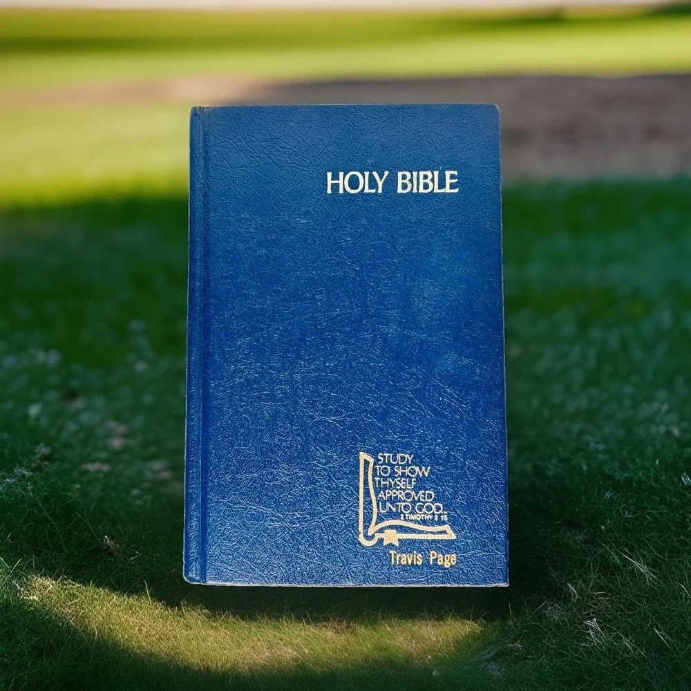 Vintage 1985 KJV Drill Bible Holman Blue Hardcover King James Version 1611